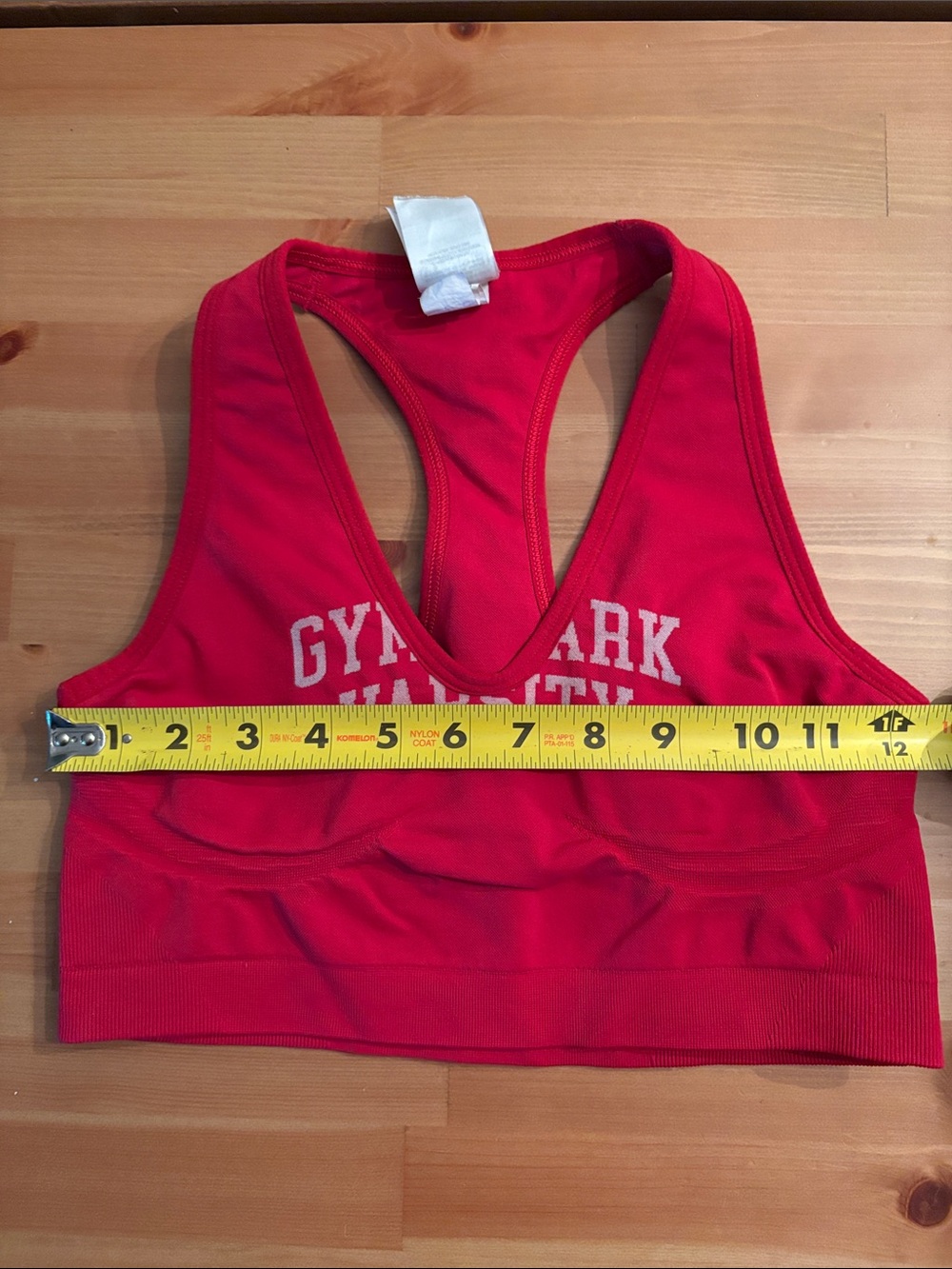 Gymshark Red Varsity Racerback Sports Bra - Picture 9 of 9